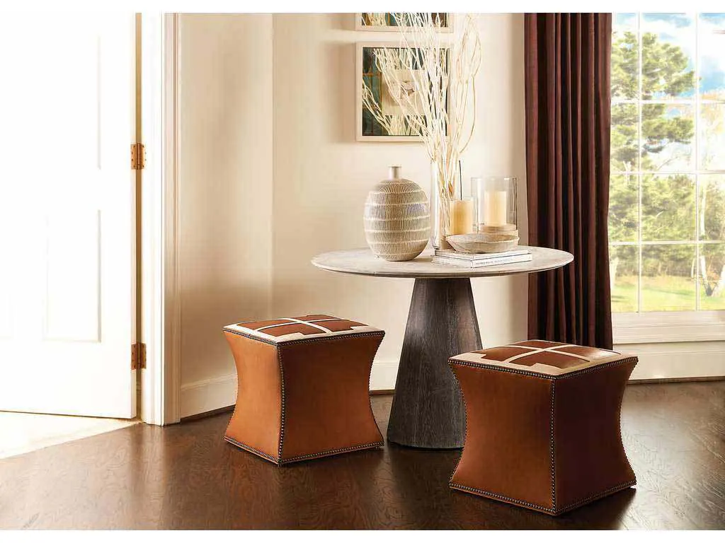 Hancock and Moore 6620-ET Cami Ottoman with Embossed Top Hancock and Moore 6620-ET Cami Ottoman with Embossed Top