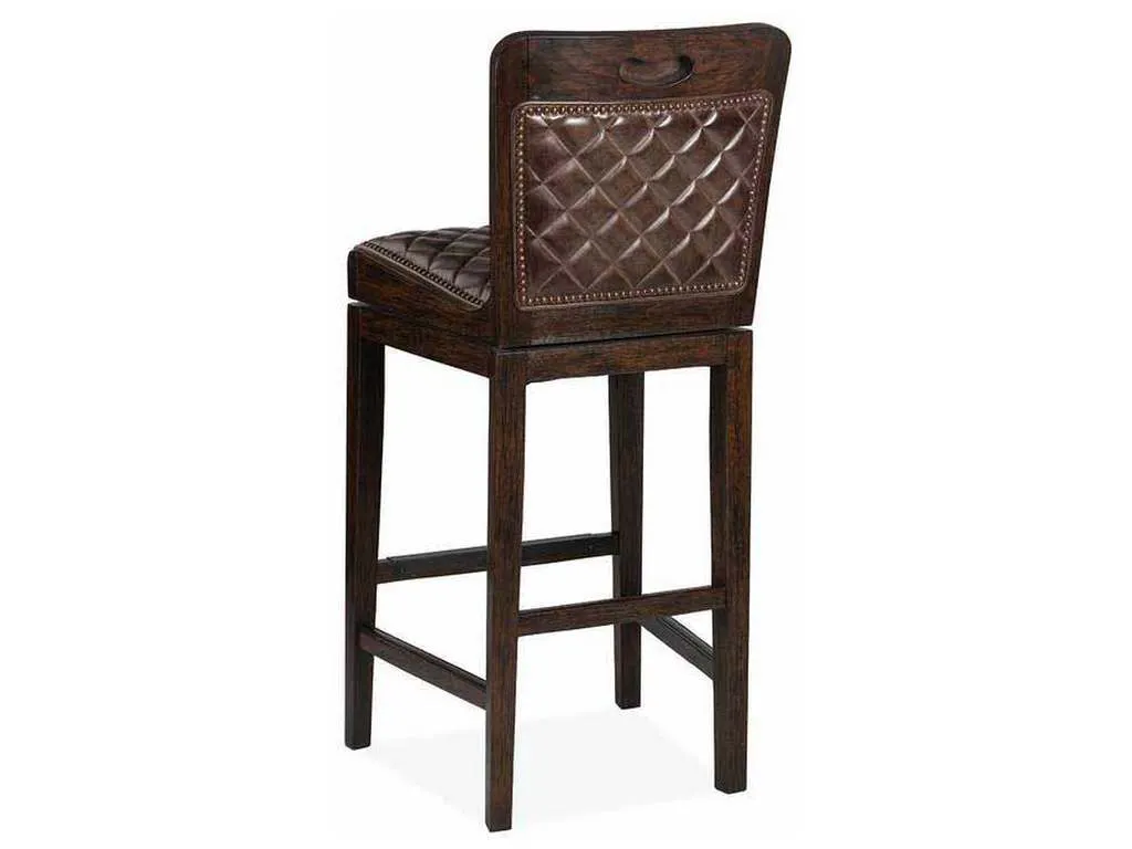 Hancock and Moore 149-24-Q  Mirad Quilted Swivel Counter Stool