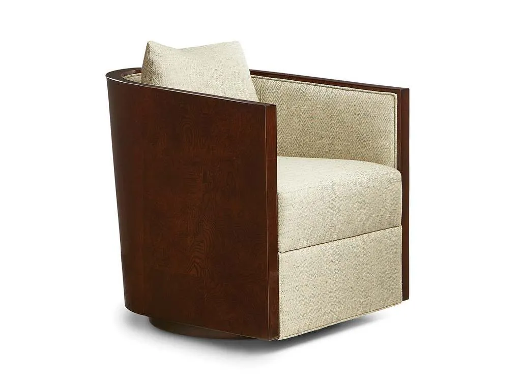 Hancock and Moore CJ6817-S  Giancarlos Barrel Swivel Chair
