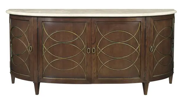 Hickory Chair HC9845-70S Duchamp Demilune Sideboard With Stone Top Hickory Chair HC9845-70S Duchamp Demilune Sideboard With Stone Top