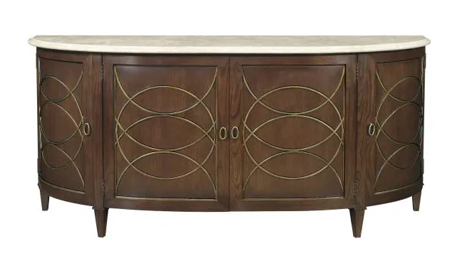 Hickory Chair HC9845-70S Duchamp Demilune Sideboard With Stone Top Hickory Chair HC9845-70S Duchamp Demilune Sideboard With Stone Top
