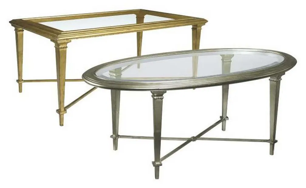 Hickory Chair HC2579-20 Bristol Oval Cocktail Table-Silver Hickory Chair HC2579-20 Bristol Oval Cocktail Table-Silver