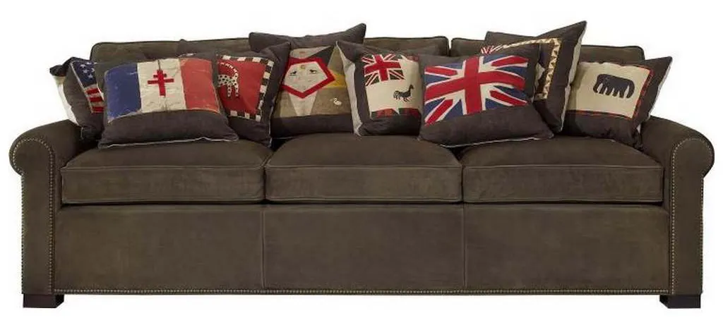 Hickory Chair HC4122-07 Silhouettes M2M Raised Panel Lawson Arm Sofa Hickory Chair HC4122-07 Silhouettes M2M Raised Panel Lawson Arm Sofa