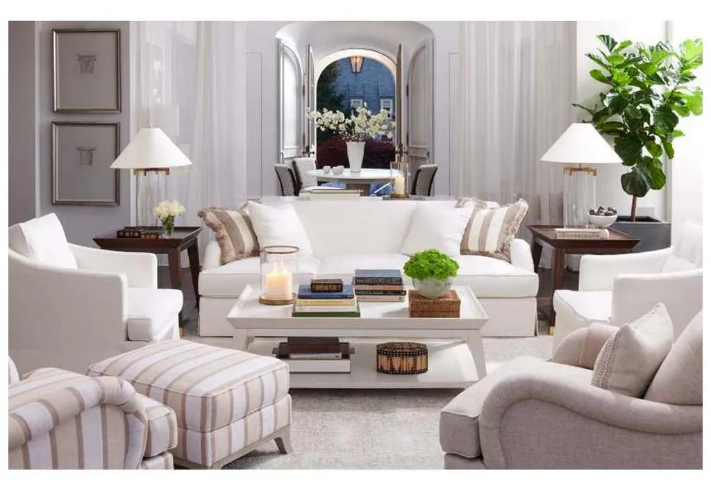 Hickory Chair HC3425-90 Crowley Skirted Sofa Hickory Chair HC3425-90 Crowley Skirted Sofa