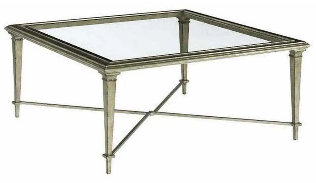 Hickory Chair HC2581-20 Bristol Square Cocktail Table Silver Hickory Chair HC2581-20 Bristol Square Cocktail Table Silver