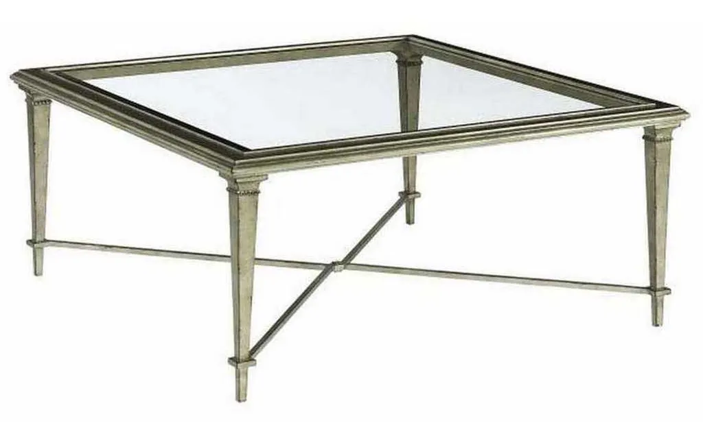 Hickory Chair HC2581-20 Bristol Square Cocktail Table Silver Hickory Chair HC2581-20 Bristol Square Cocktail Table Silver