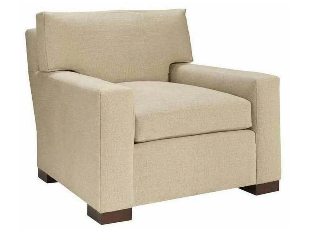 Hickory Chair HC4100-15 Silhouettes Chair With Wide Square Arm Exposed Leg