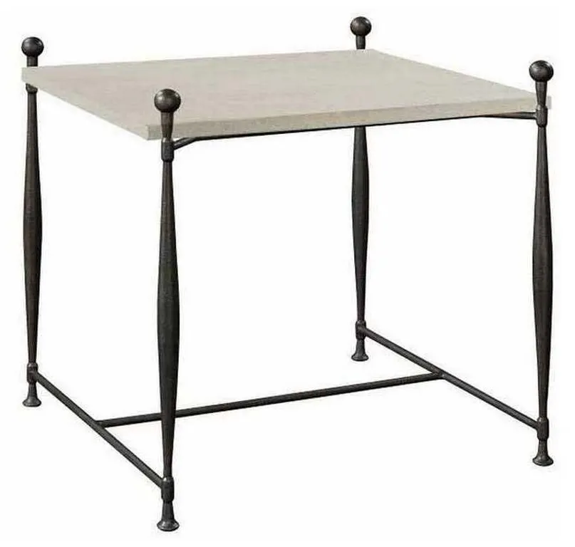 Hickory Chair HC786-80SS Ionia Side Table With Square Stone Top Hickory Chair HC786-80SS Ionia Side Table With Square Stone Top