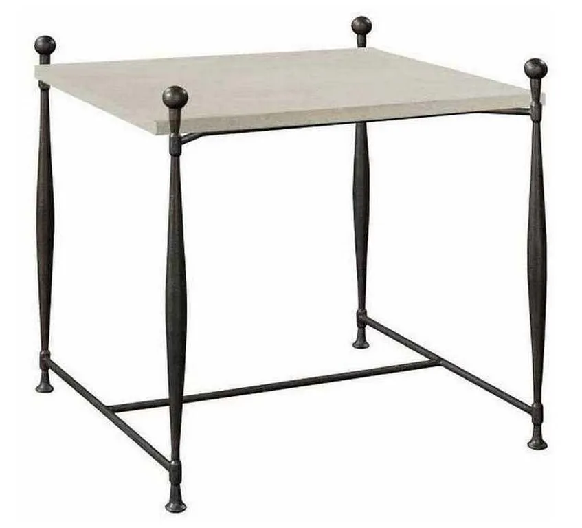 Hickory Chair HC786-80SS Ionia Side Table With Square Stone Top Hickory Chair HC786-80SS Ionia Side Table With Square Stone Top