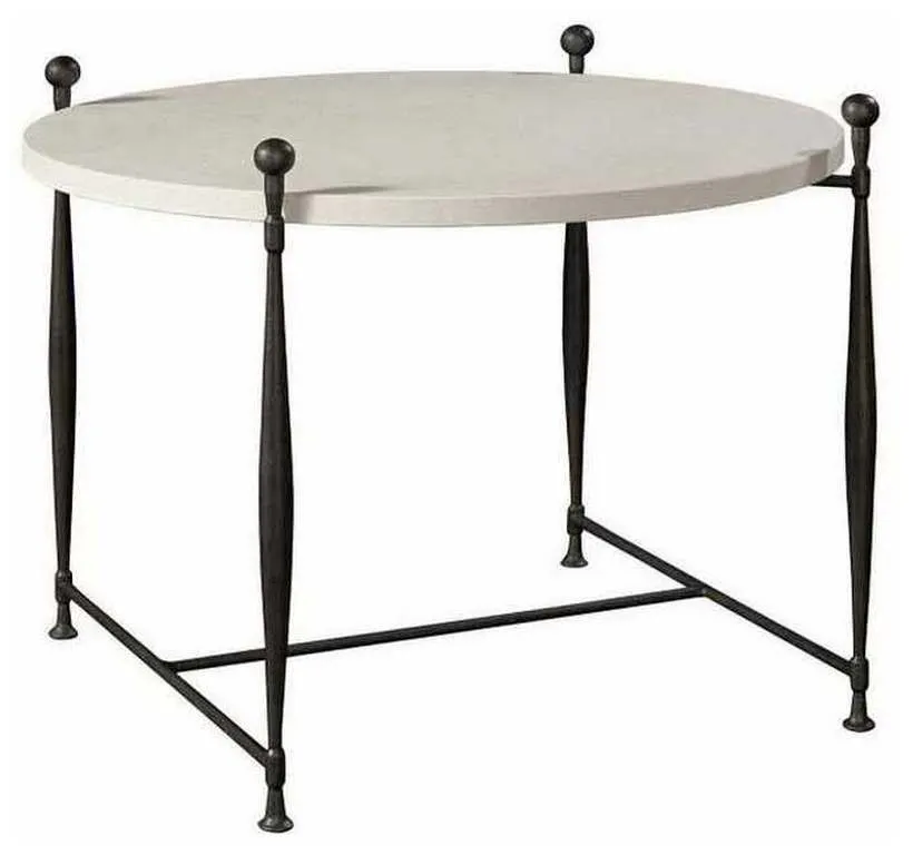 Hickory Chair HC785-80RS Ionia Side Table With Round Stone Top Hickory Chair HC785-80RS Ionia Side Table With Round Stone Top