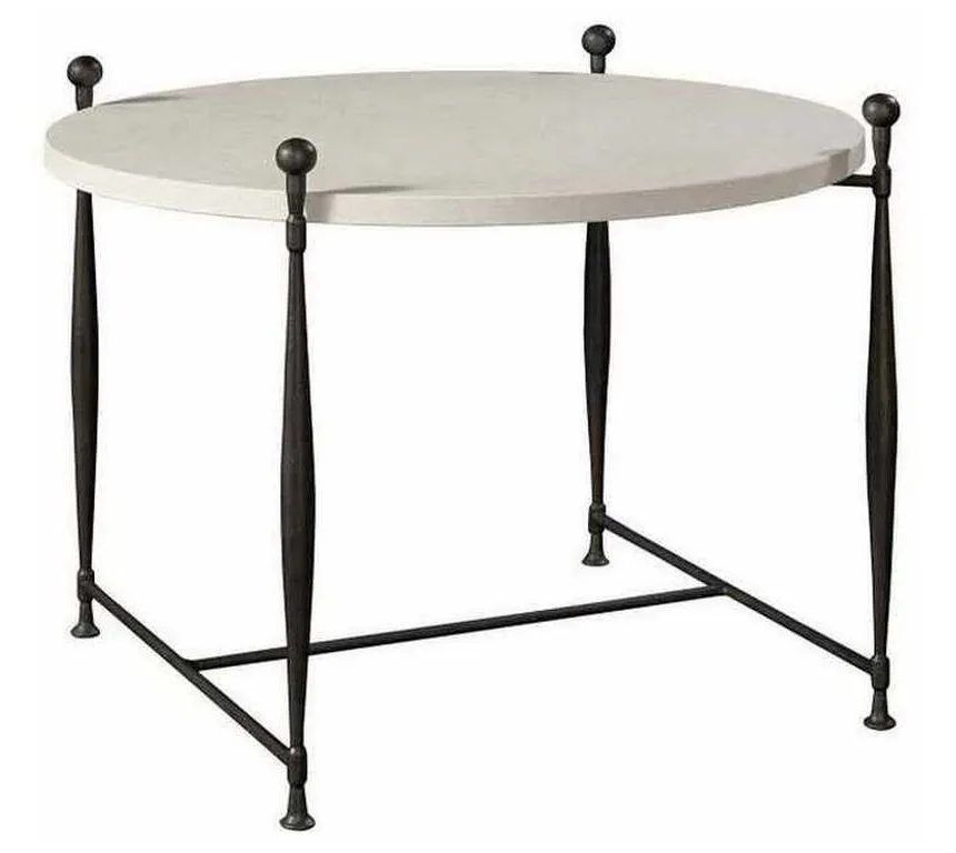 Hickory Chair HC785-80RS Ionia Side Table With Round Stone Top Hickory Chair HC785-80RS Ionia Side Table With Round Stone Top
