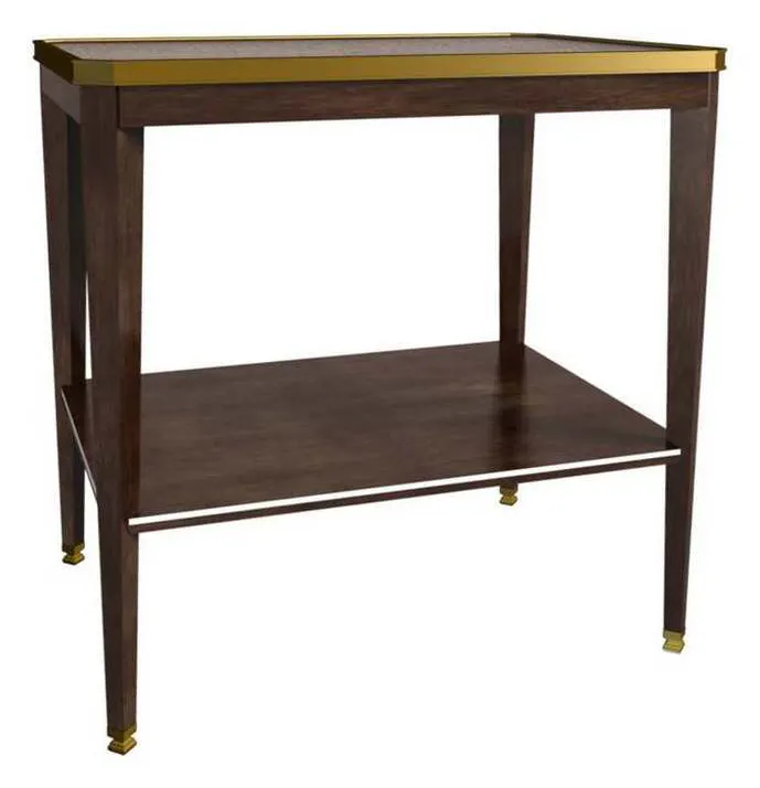 Hickory Chair HC1586-71W Austell Side Table With Wood Top Hickory Chair HC1586-71W Austell Side Table With Wood Top