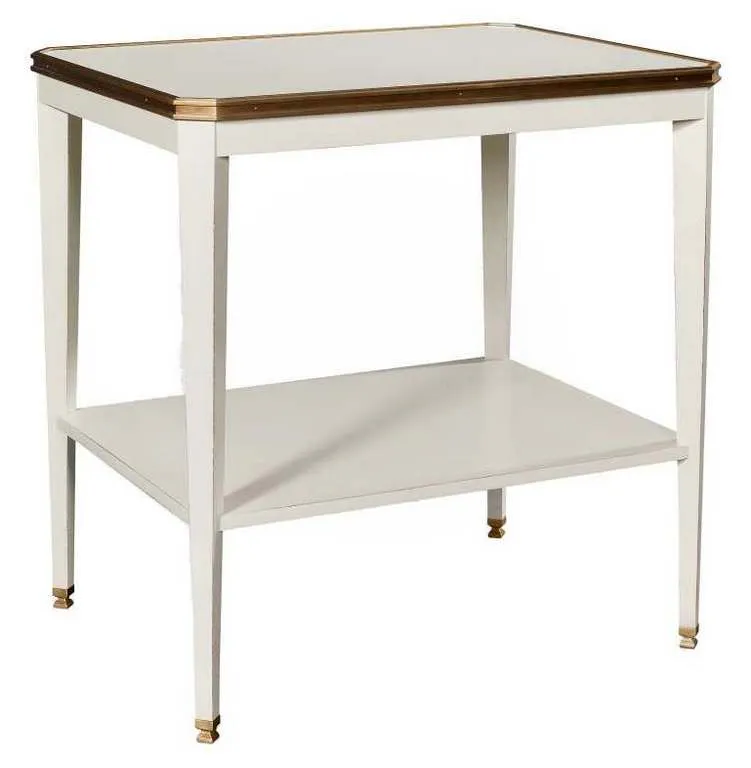 Hickory Chair HC1586-71W Austell Side Table With Wood Top Hickory Chair HC1586-71W Austell Side Table With Wood Top