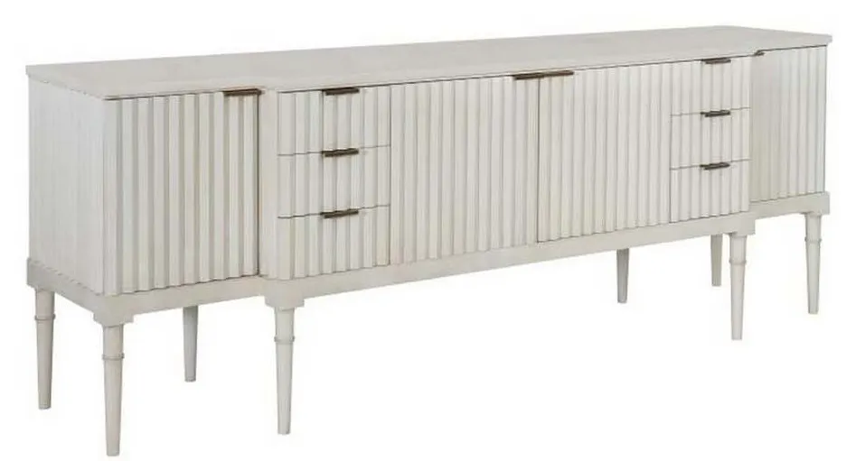 Hickory Chair HC7245-80 Plaited Buffet With Marble Top Hickory Chair HC7245-80 Plaited Buffet With Marble Top