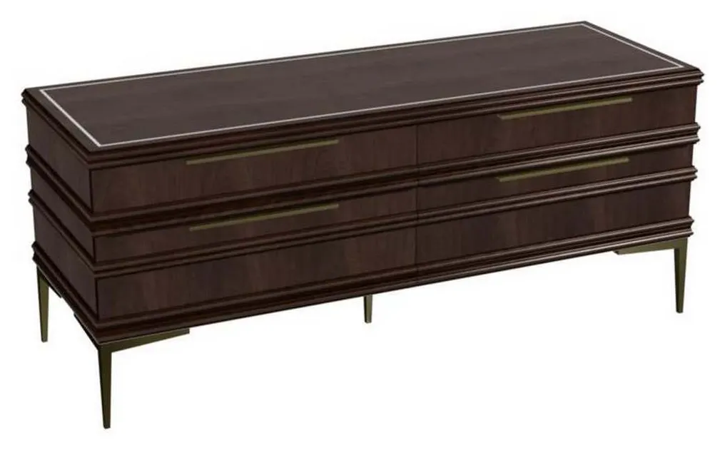 Hickory Chair HC768-70 Hamlin Console With Antique Bronze Base Hickory Chair HC768-70 Hamlin Console With Antique Bronze Base