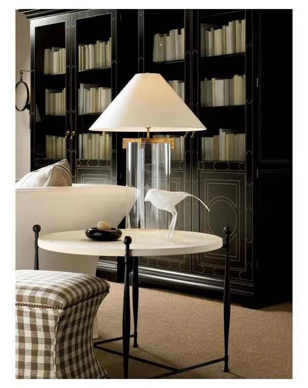 Hickory Chair HC785-80RS Ionia Side Table With Round Stone Top Hickory Chair HC785-80RS Ionia Side Table With Round Stone Top
