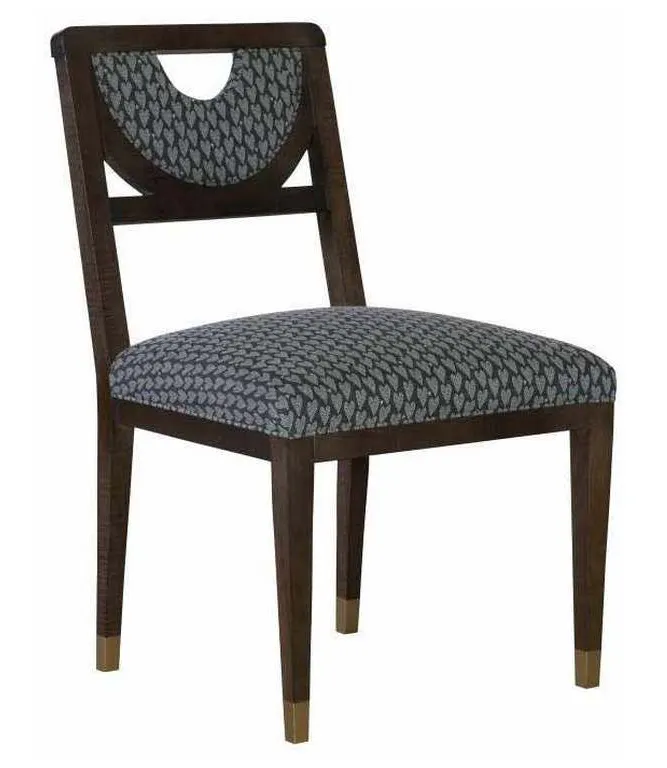 Hickory Chair HC8535-12 Half Moon Dining Side Chair with Solid Light Gold Painted Sabots Hickory Chair HC8535-12 Half Moon Dining Side Chair with Solid Light Gold Painted Sabots