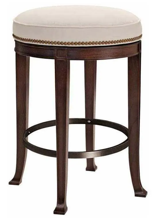 Hickory Chair HC138-03 Newbury Swivel Backless Counter Stool Hickory Chair HC138-03 Newbury Swivel Backless Counter Stool