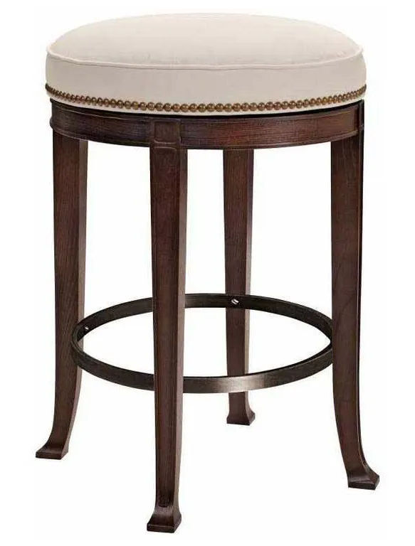 Hickory Chair HC138-03 Newbury Swivel Backless Counter Stool Hickory Chair HC138-03 Newbury Swivel Backless Counter Stool