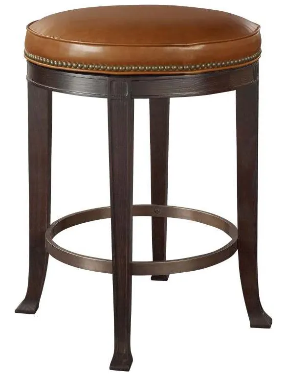 Hickory Chair HC138-03 Newbury Swivel Backless Counter Stool Hickory Chair HC138-03 Newbury Swivel Backless Counter Stool