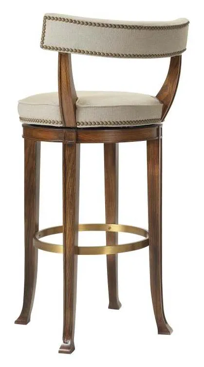Hickory Chair HC138-14 Newbury Swivel Curved Back Bar Stool Hickory Chair HC138-14 Newbury Swivel Curved Back Bar Stool
