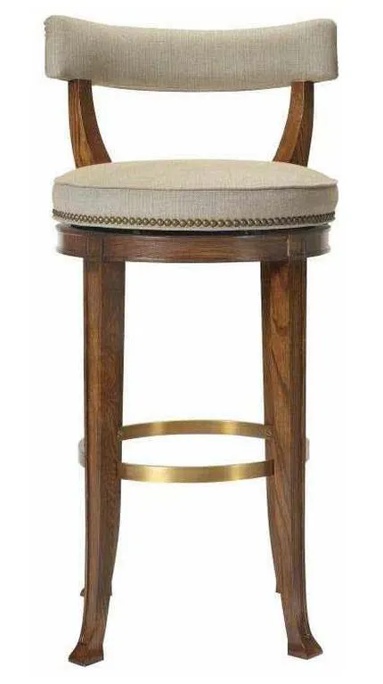 Hickory Chair HC138-14 Newbury Swivel Curved Back Bar Stool Hickory Chair HC138-14 Newbury Swivel Curved Back Bar Stool