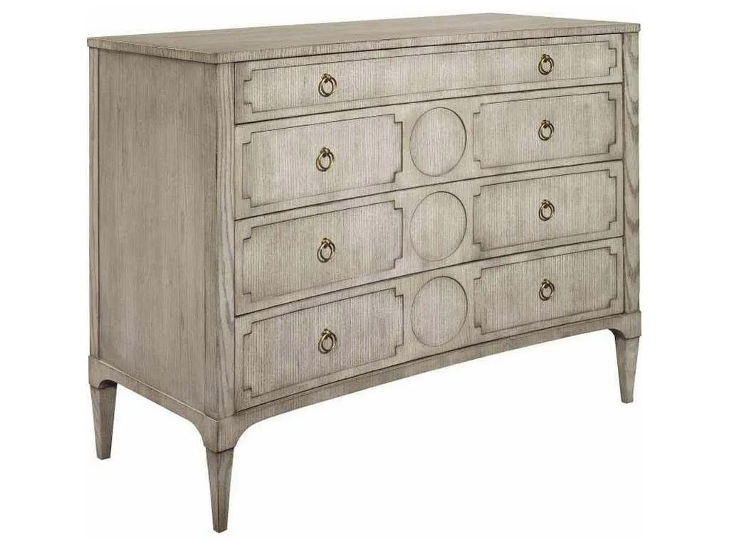 Hickory Chair HC190-70 Artisan Curved Front Chest with Drawer Overlay Ash