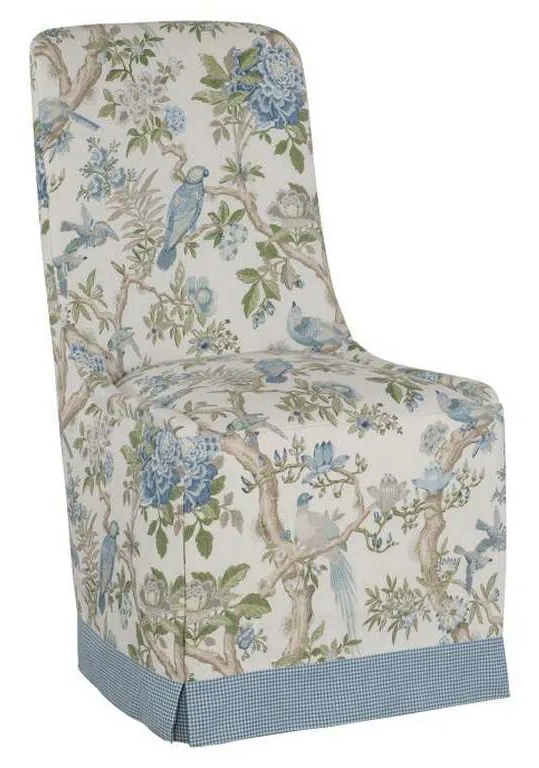 Hickory Chair HC6705-02 Evelyn Waterfall Skirted Dining Chair Standard With Casters Hickory Chair HC6705-02 Evelyn Waterfall Skirted Dining Chair Standard With Casters