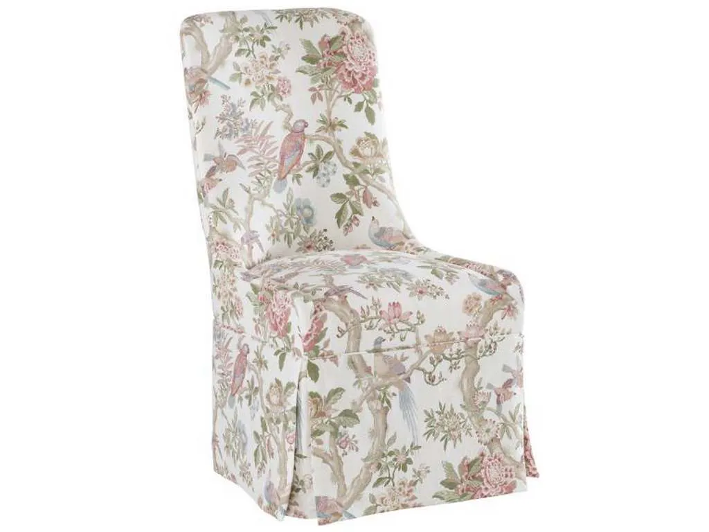 Hickory Chair HC6706-02 Evelyn Kick Pleat Skirted Dining Chair