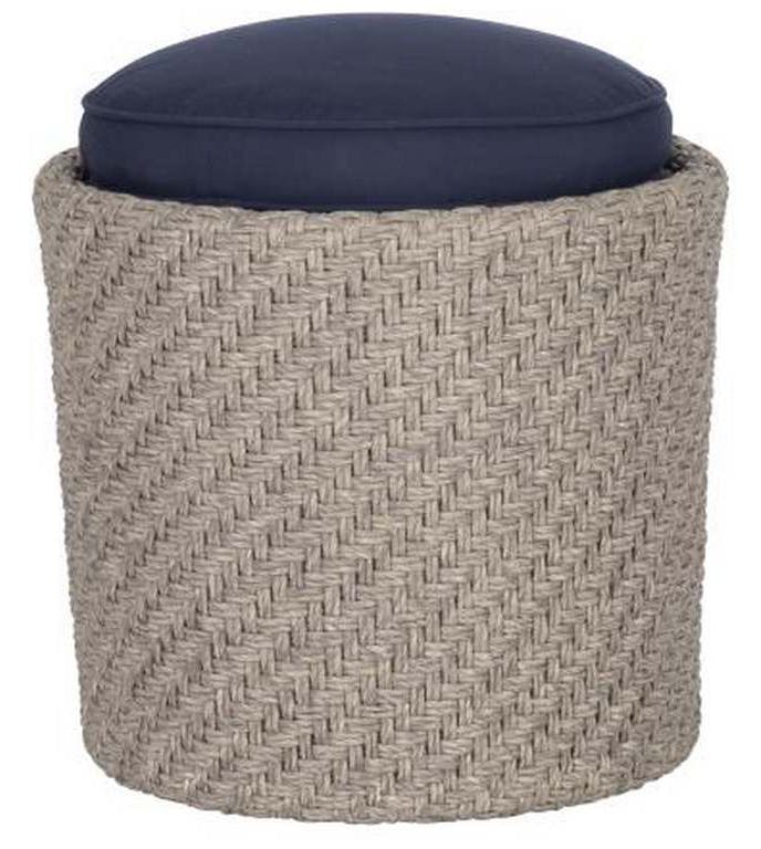 Hickory Chair HCD8779-30 Yara Woven Stool With Cushion Top Hickory Chair HCD8779-30 Yara Woven Stool With Cushion Top