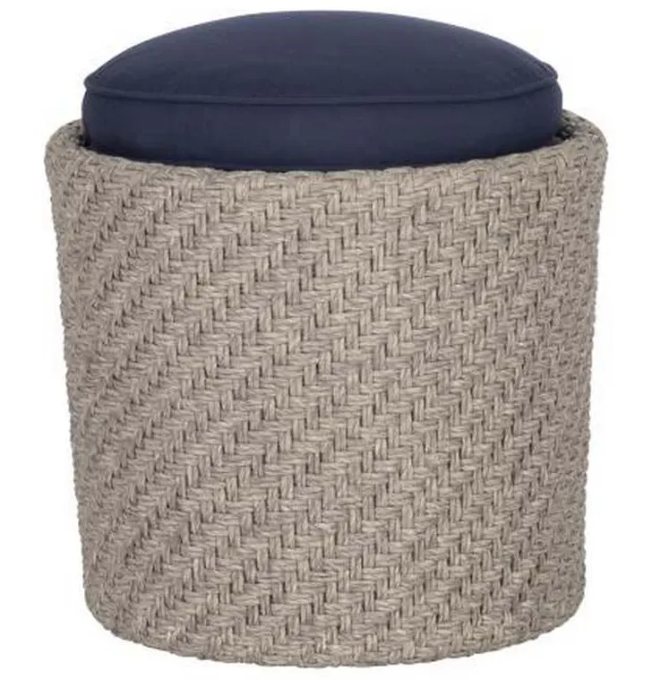 Hickory Chair HCD8779-30 Yara Woven Stool With Cushion Top Hickory Chair HCD8779-30 Yara Woven Stool With Cushion Top