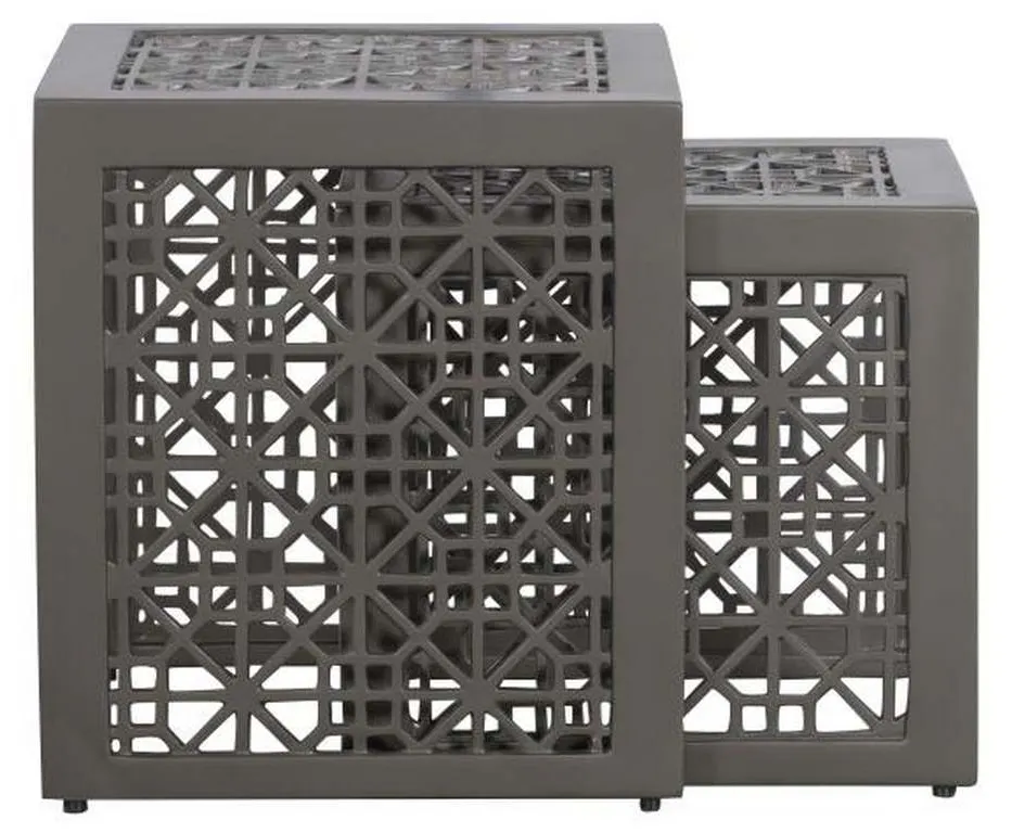 Hickory Chair HCD8985-G-STK Haret Nesting End Table Smoke Grey Hickory Chair HCD8985-G-STK Haret Nesting End Table Smoke Grey
