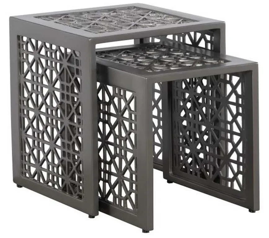 Hickory Chair HCD8985-G-STK Haret Nesting End Table Smoke Grey Hickory Chair HCD8985-G-STK Haret Nesting End Table Smoke Grey