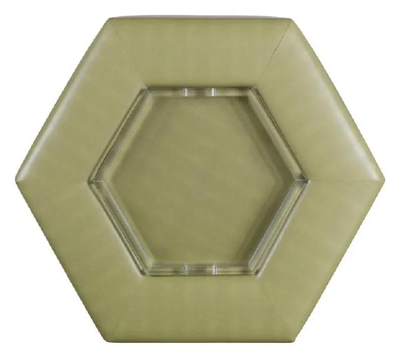 Highland House 1670-46 Menil Cocktail Ottoman with Acrylic Tray Highland House 1670-46 Menil Cocktail Ottoman with Acrylic Tray