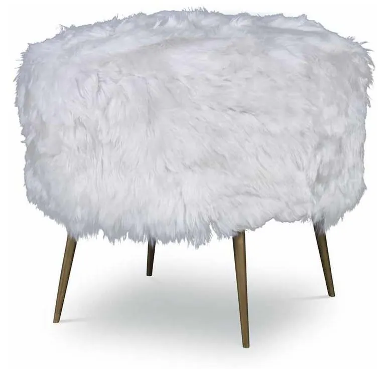 Highland House 1171-20ALP-AB Corbin Ottoman with Alpaca Cover Highland House 1171-20ALP-AB Corbin Ottoman with Alpaca Cover