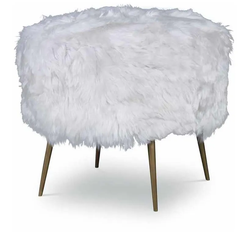 Highland House 1171-20ALP-AB Corbin Ottoman with Alpaca Cover Highland House 1171-20ALP-AB Corbin Ottoman with Alpaca Cover