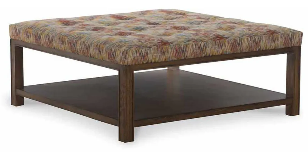 Highland House 1401-42 Franco 42 inch Square Cocktail Ottoman Button Top Highland House 1401-42 Franco 42 inch Square Cocktail Ottoman Button Top