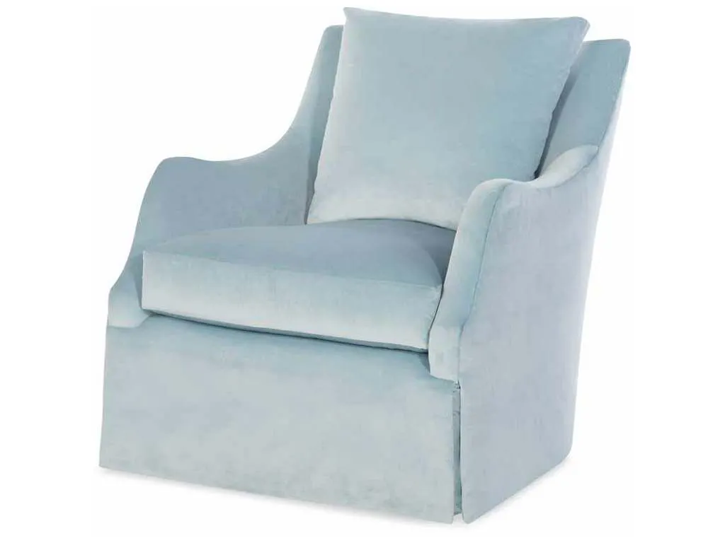 Highland House 1572SW  Finnigan Skirted Swivel Chair