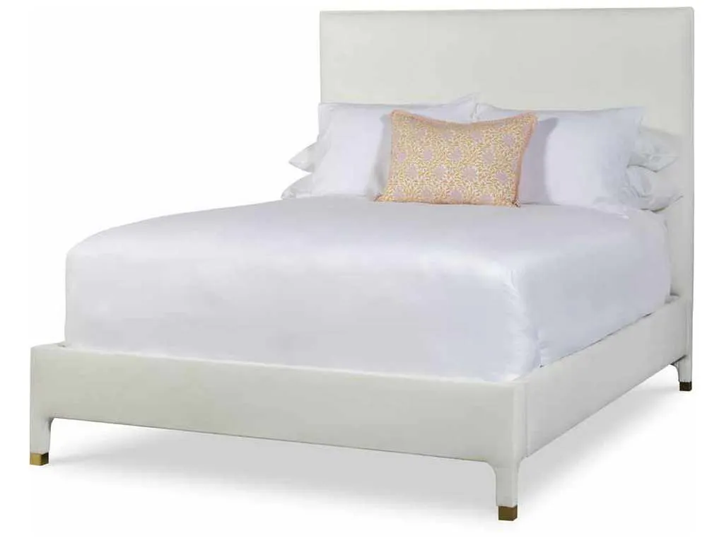 Highland House 5026T-S  Mia Twin Upholstered Bed with Straight Top Rail
