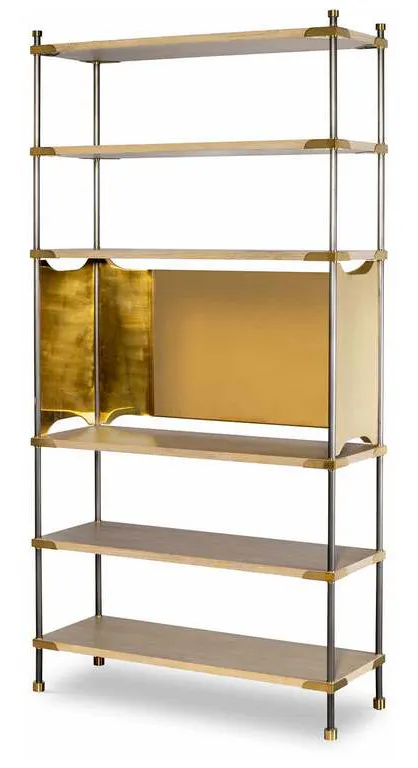 Highland House HH19-508-BC Benson Etagere-Blonde Cerused Finish Highland House HH19-508-BC Benson Etagere-Blonde Cerused Finish