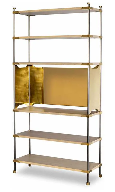 Highland House HH19-508-BC Benson Etagere-Blonde Cerused Finish Highland House HH19-508-BC Benson Etagere-Blonde Cerused Finish