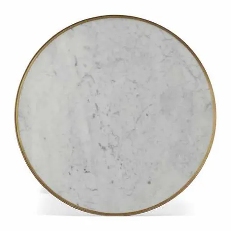 Highland House HH19-894 Elan Side Table with White Carrara Top Highland House HH19-894 Elan Side Table with White Carrara Top