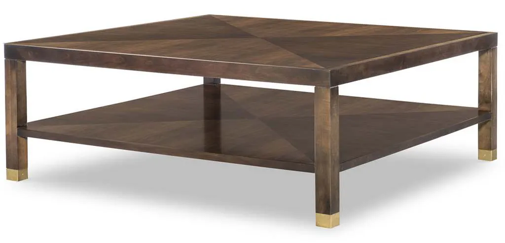 Highland House HH26-146W Trevor 48 Inch Square Cocktail Table With Wood Top Highland House HH26-146W Trevor 48 Inch Square Cocktail Table With Wood Top