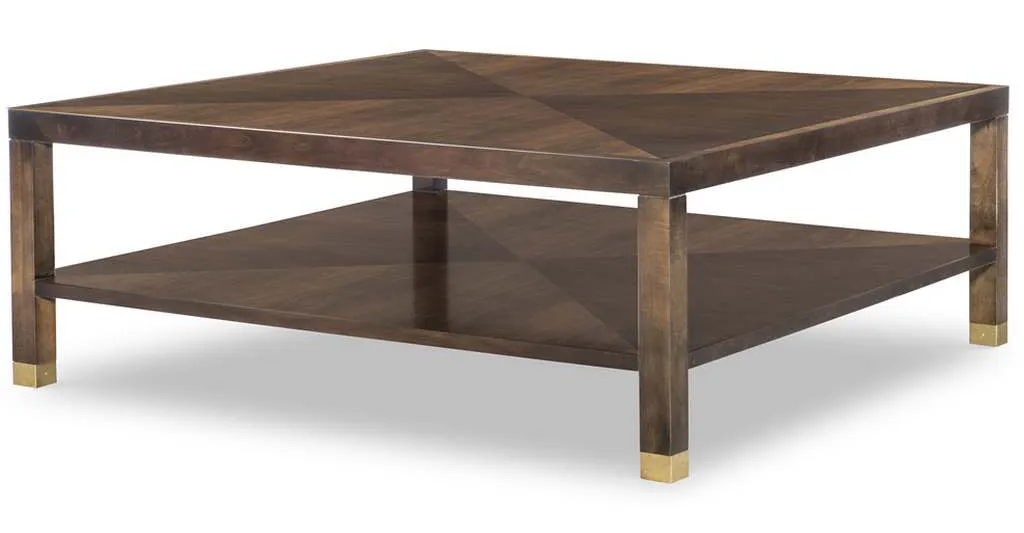 Highland House HH26-146W Trevor 48 Inch Square Cocktail Table With Wood Top Highland House HH26-146W Trevor 48 Inch Square Cocktail Table With Wood Top