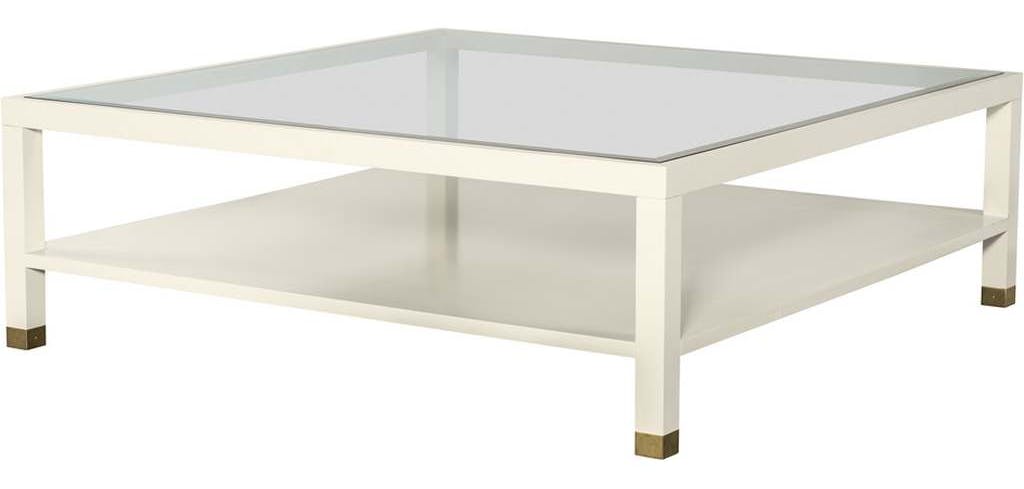 Highland House HH26-148G Trevor 54 Inch Square Cocktail Table With Glass Top Highland House HH26-148G Trevor 54 Inch Square Cocktail Table With Glass Top