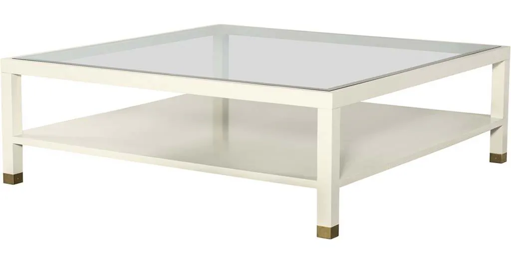 Highland House HH26-148G Trevor 54 Inch Square Cocktail Table With Glass Top Highland House HH26-148G Trevor 54 Inch Square Cocktail Table With Glass Top