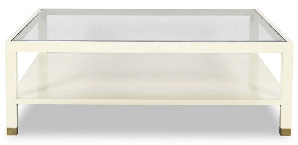 Highland House HH26-148G Trevor 54 Inch Square Cocktail Table With Glass Top Highland House HH26-148G Trevor 54 Inch Square Cocktail Table With Glass Top