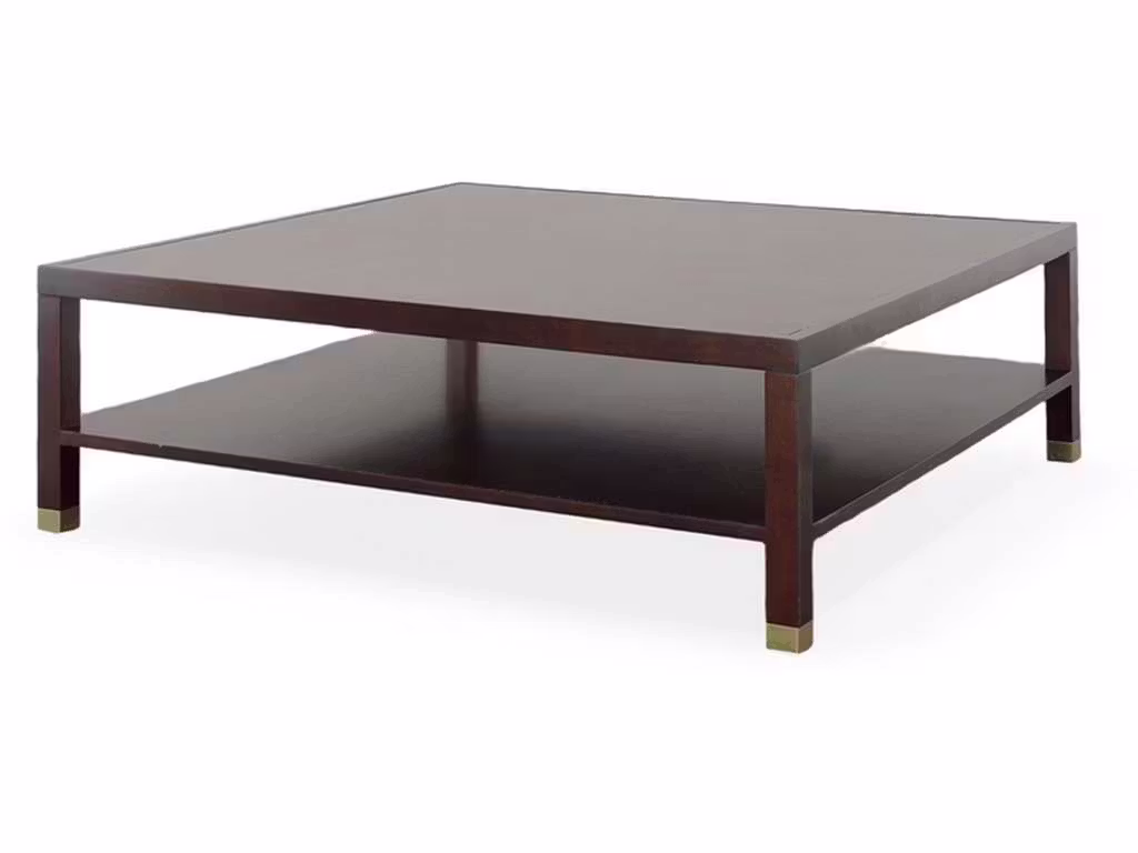 Highland House HH26-148W  Trevor 54 Inch Square Cocktail Table With Wood Top