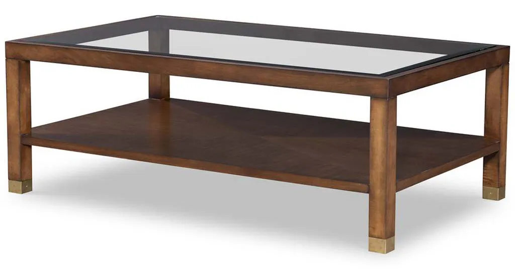 Highland House HH26-150G Trevor Cocktail Table With Glass Top Highland House HH26-150G Trevor Cocktail Table With Glass Top