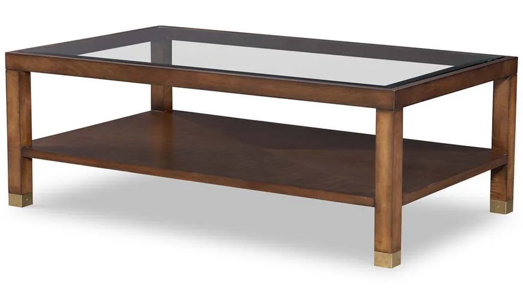 Highland House HH26-150G Trevor Cocktail Table With Glass Top Highland House HH26-150G Trevor Cocktail Table With Glass Top